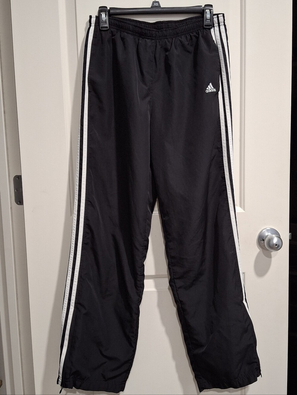adidas Mens Medium Black/white  3-stripe Track Pants Mesh  Drawsting